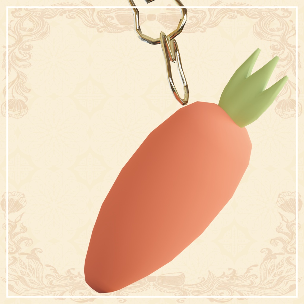 【3D】うさぎとにんじん【ダイナミックボーン設定済】