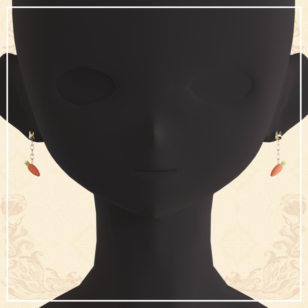 【3D】うさぎとにんじん【ダイナミックボーン設定済】