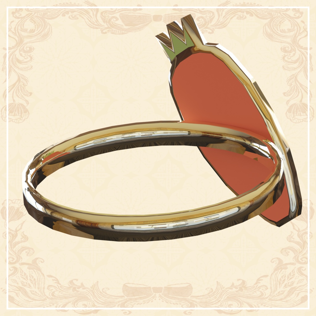 【3D】うさぎとにんじん【ダイナミックボーン設定済】