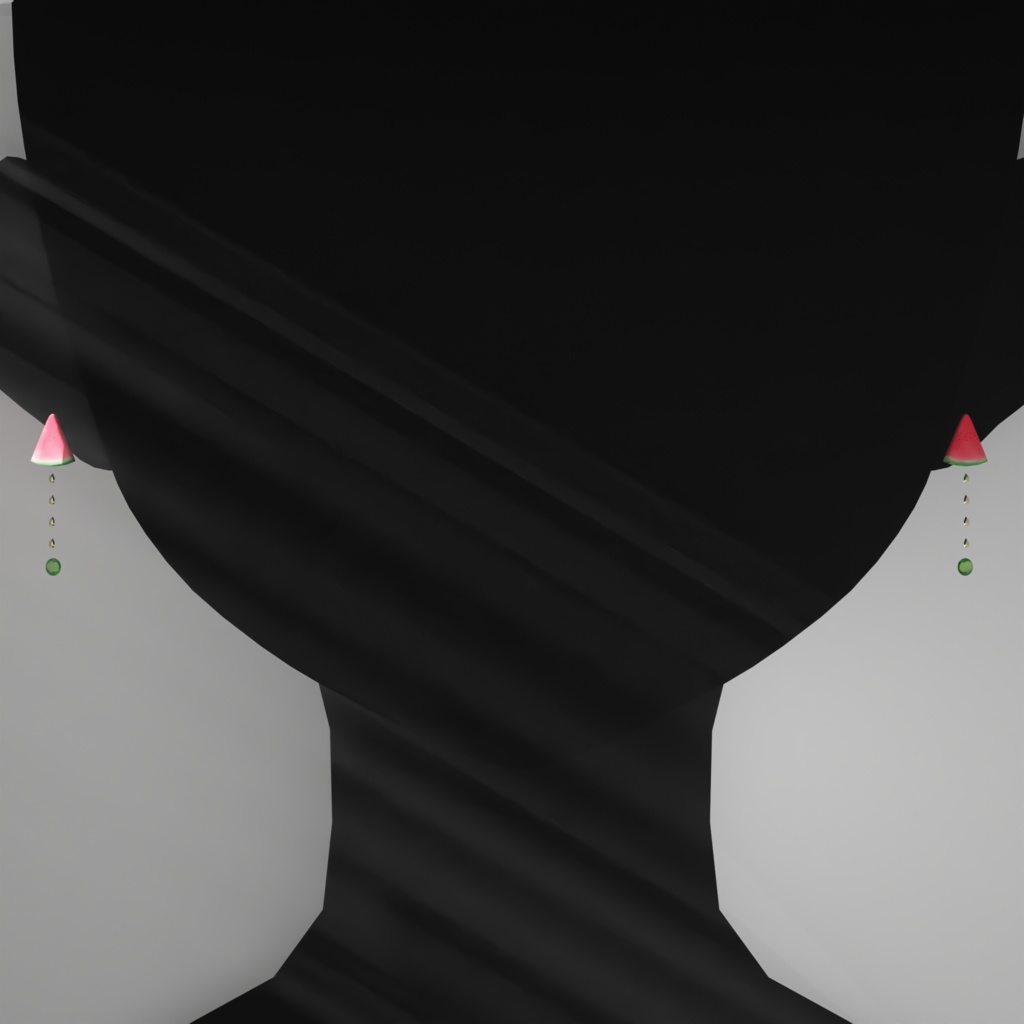 【3D】スイカのピアスと指輪【DB・PB設定済】