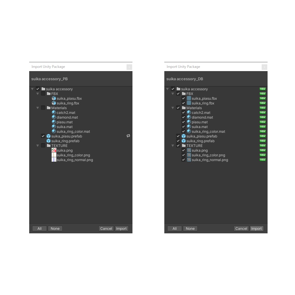【3D】スイカのピアスと指輪【DB・PB設定済】