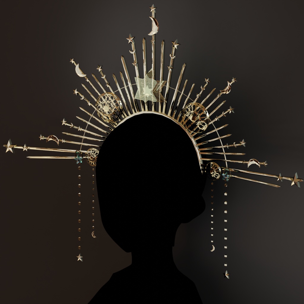 【3D】月と星の冠【DB・PB対応】