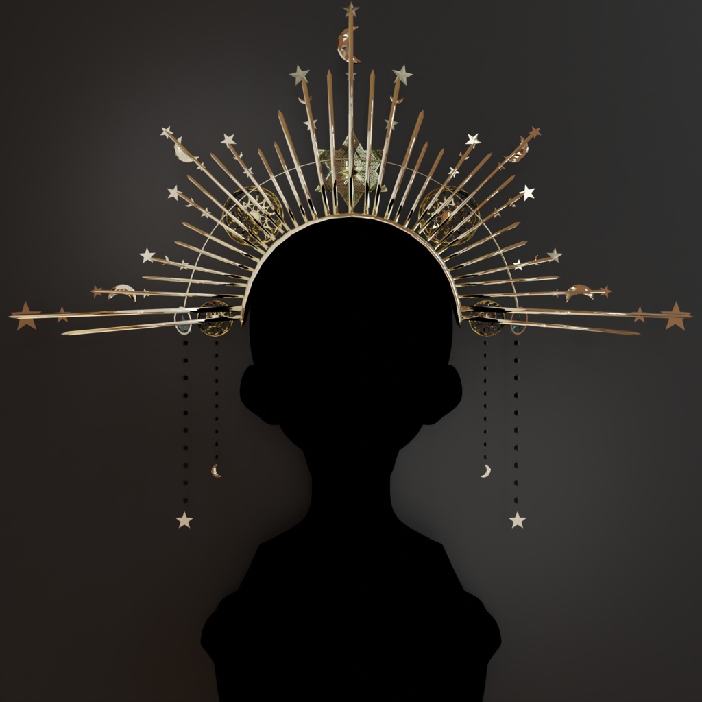 【3D】月と星の冠【DB・PB対応】