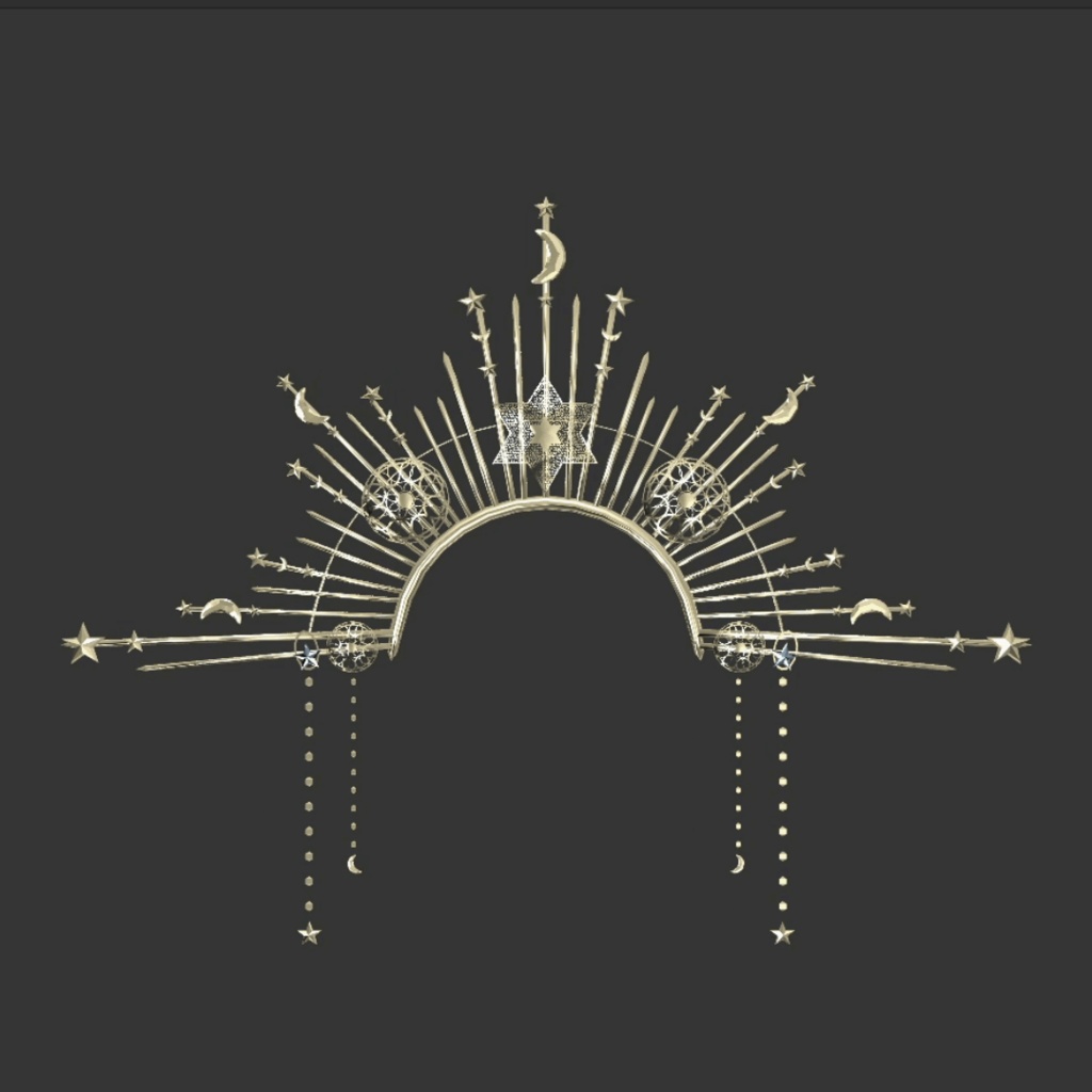 【3D】月と星の冠【DB・PB対応】