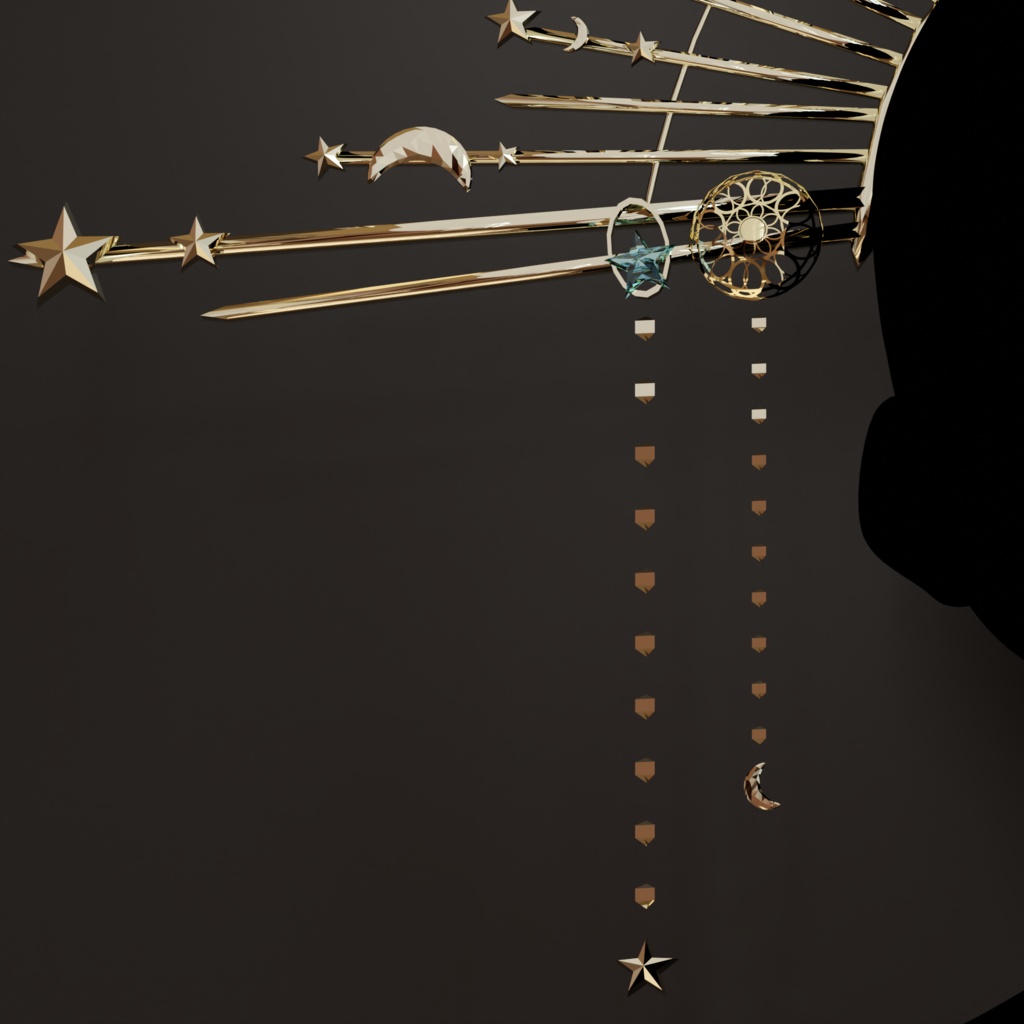 【3D】月と星の冠【DB・PB対応】