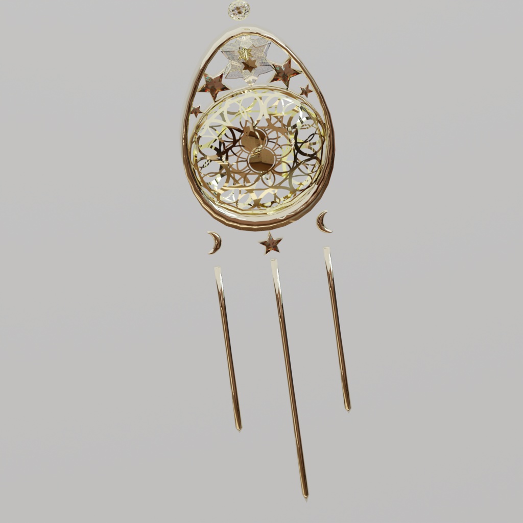 【3D】月と星のピアス【DB・PB対応】