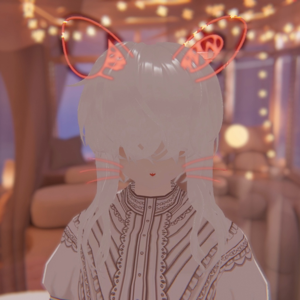 【VRC】アニメーション付き落書き風動物耳