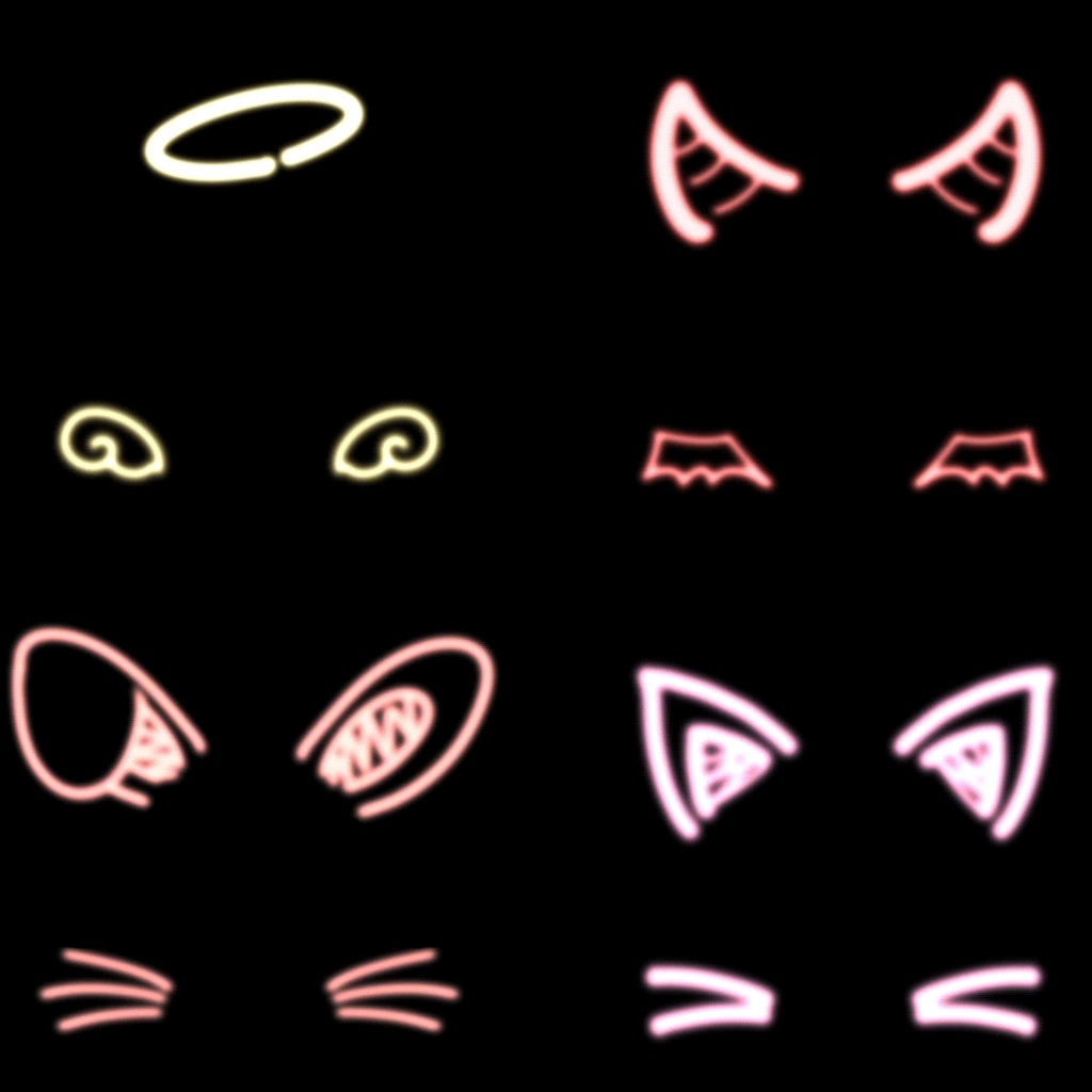 【VRC】アニメーション付き落書き風動物耳