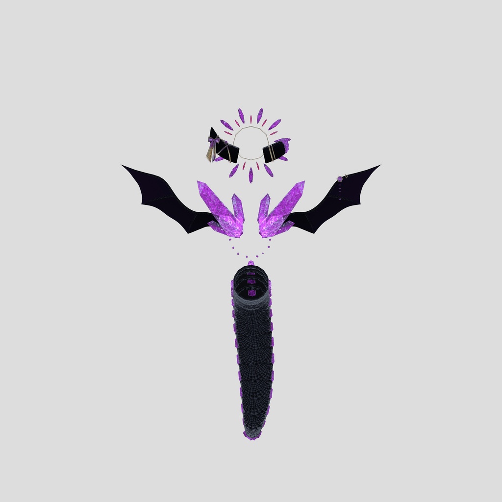 【VRC】アメジストノドラゴン【3D】