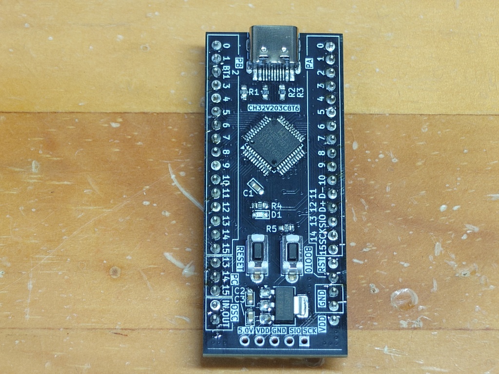 CH32V203C8T6 開発ボード