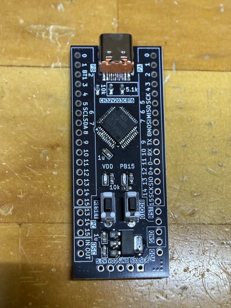 CH32V203C8T6 開発ボード