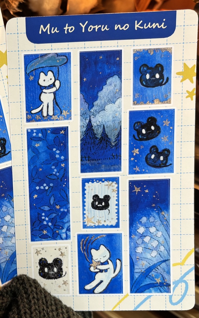 原画イラストハーフカットシール