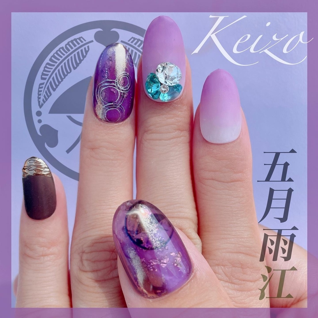 展示中【五月雨江】【村雲江】軽装イメージ、ネイルチップ