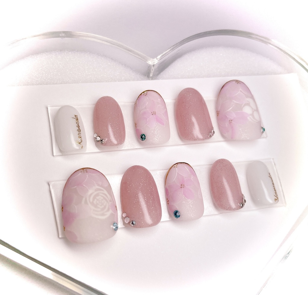 展示中【刀剣男士と桜ネイル】