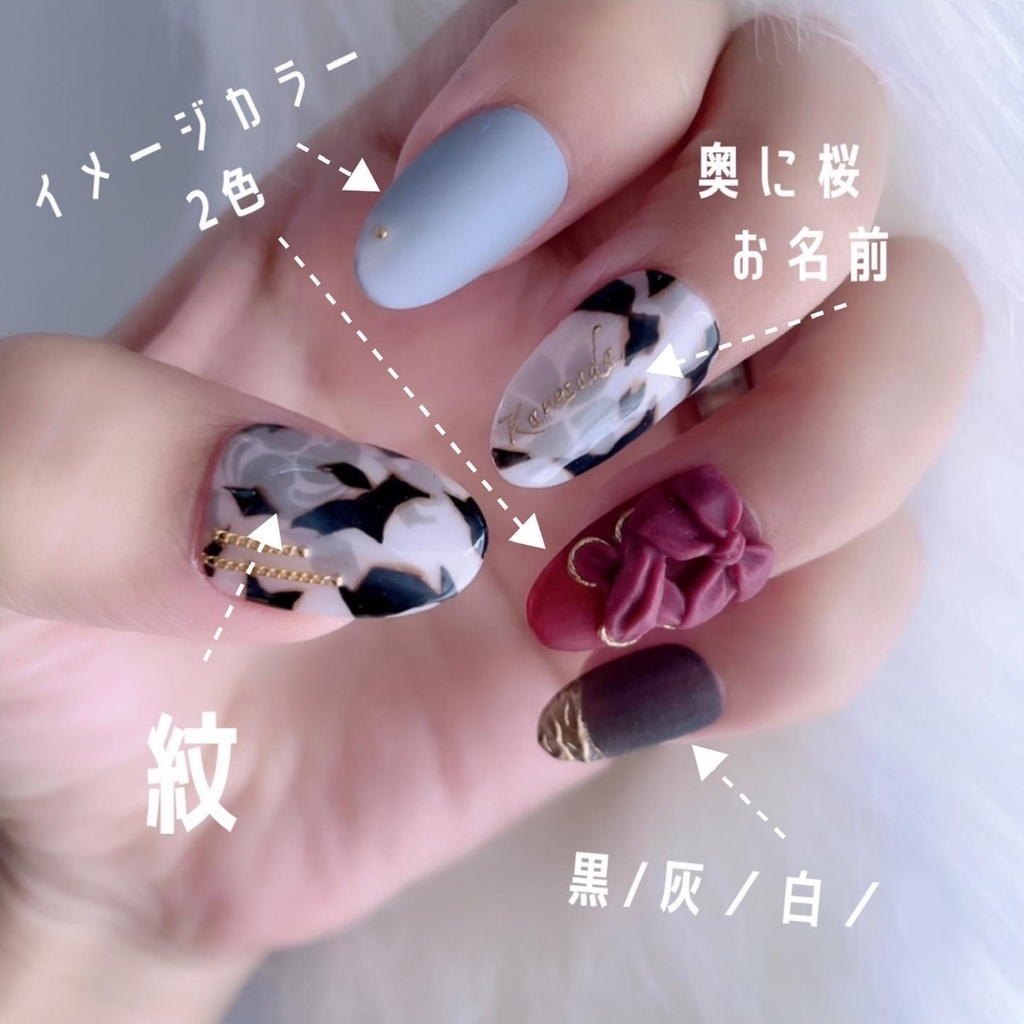 刀剣男士とべっ甲ネイル