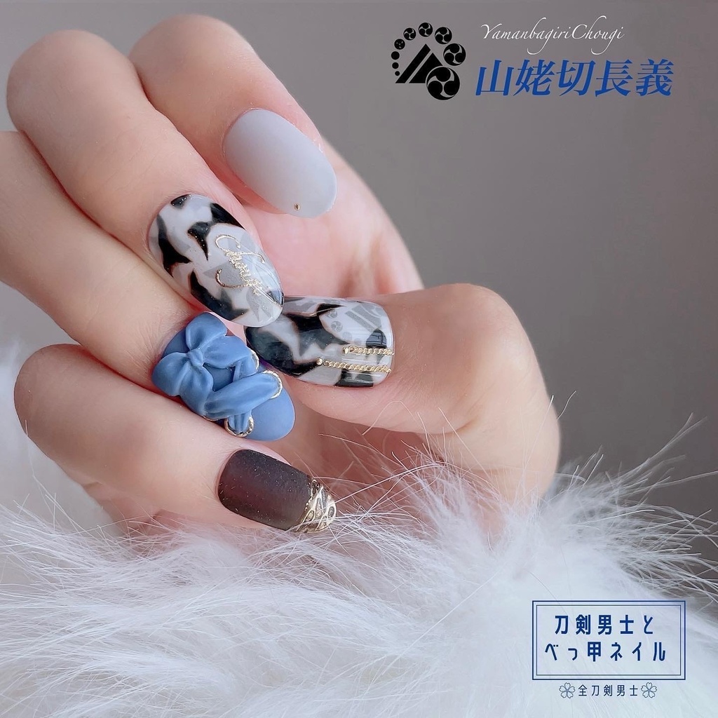 刀剣男士とべっ甲ネイル