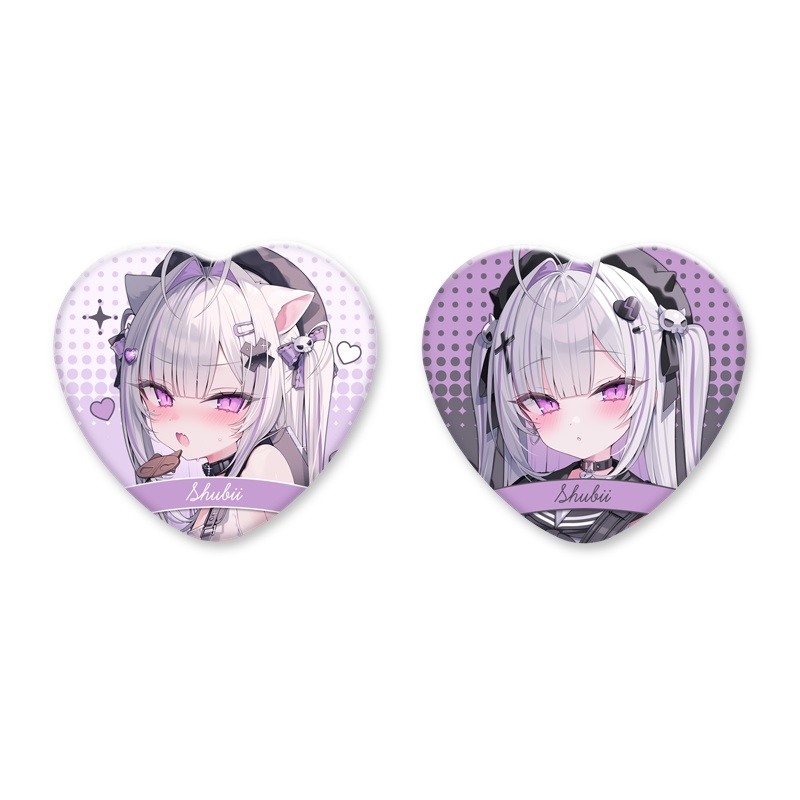 ハート缶バッチセット