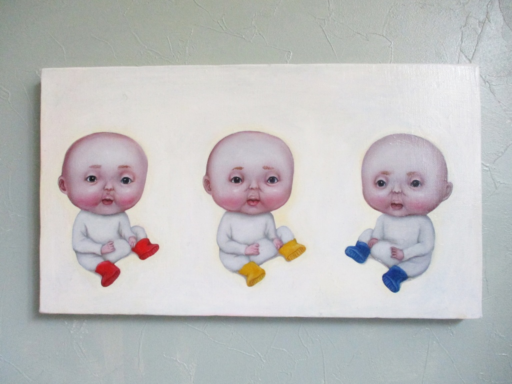 2016 油彩 "Baby Talk"