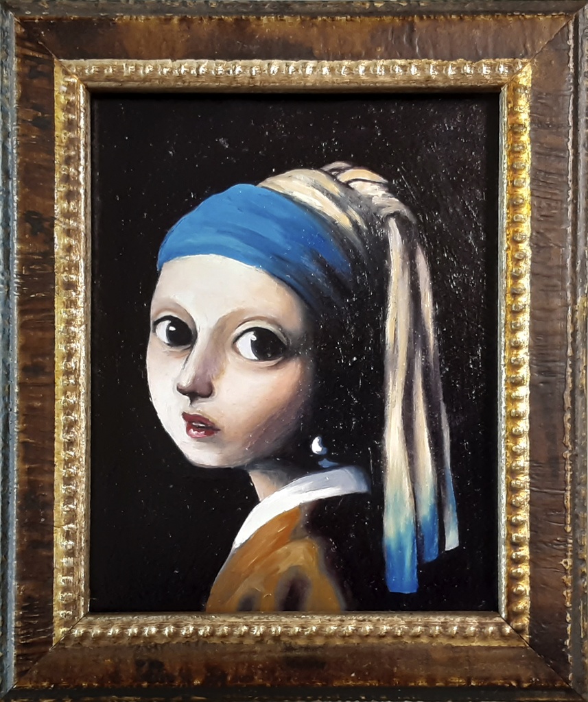 2024 油彩 "真珠の耳飾りの少女"