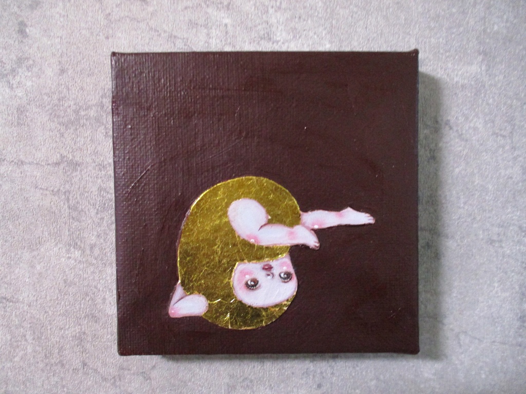 2025制作 油彩 ヨガマトちゃん