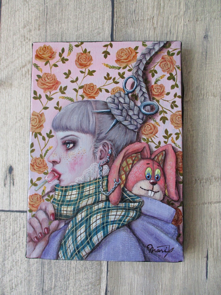 2025 オリジナル 油彩 "Spring voice, your voice"