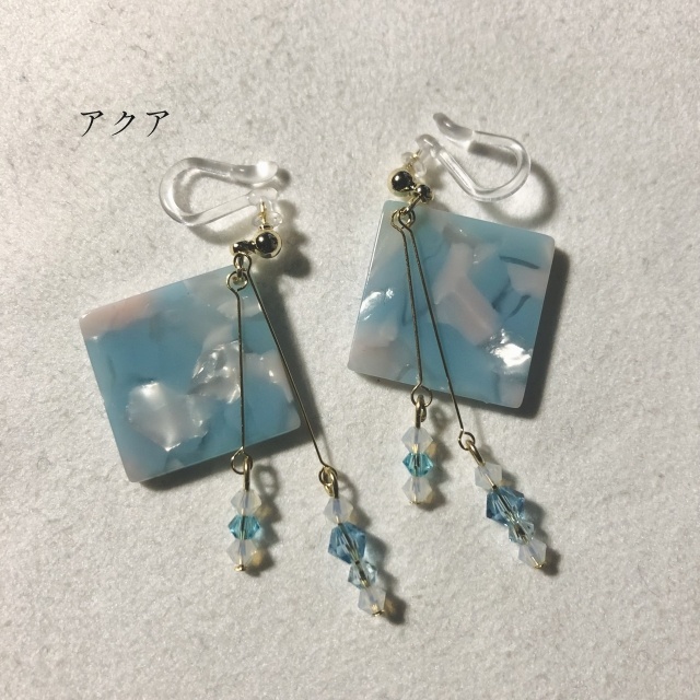 スクエア ノンホールピアス