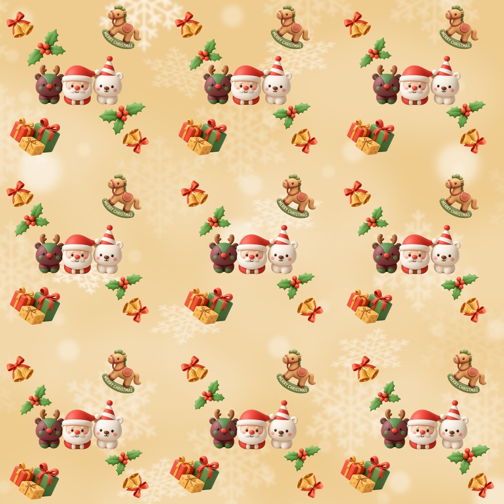 クリスマス デジタルペーパー10枚セット|PNG・2000×2000px