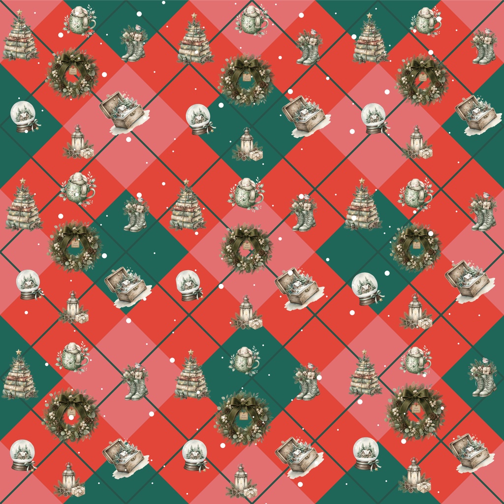 クリスマス デジタルペーパー10枚セット|PNG・2000×2000px