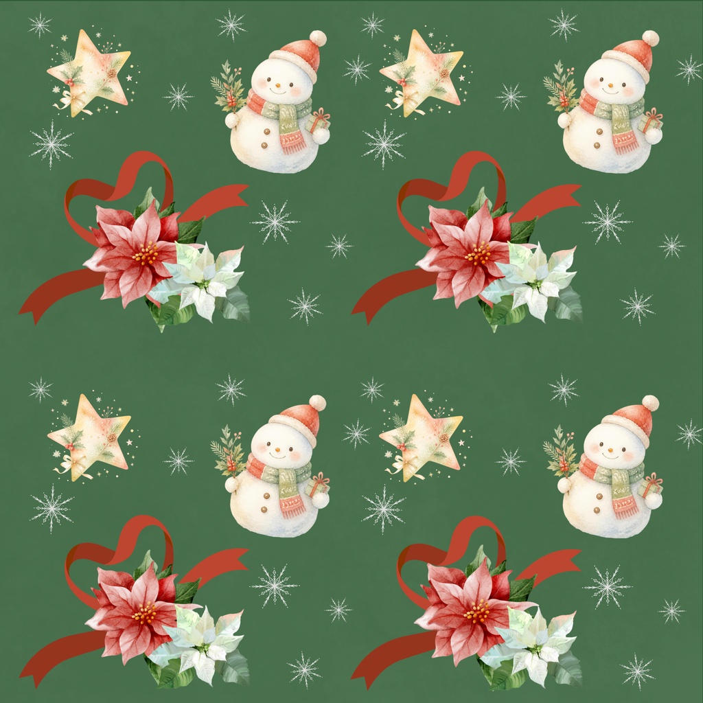 クリスマス デジタルペーパー10枚セット|PNG・2000×2000px