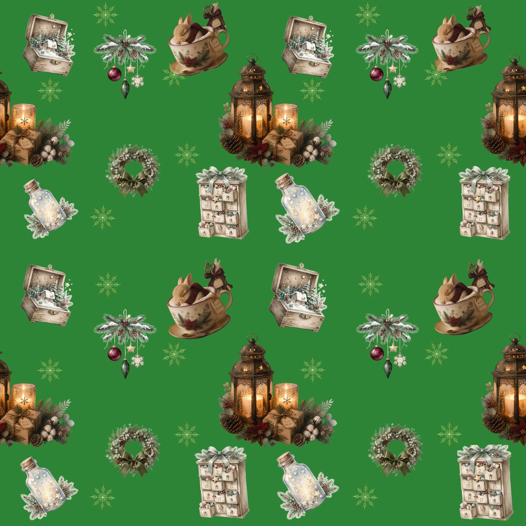クリスマス デジタルペーパー10枚セット|PNG・2000×2000px
