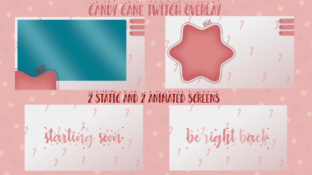 Candy Cane Christmas Overlay