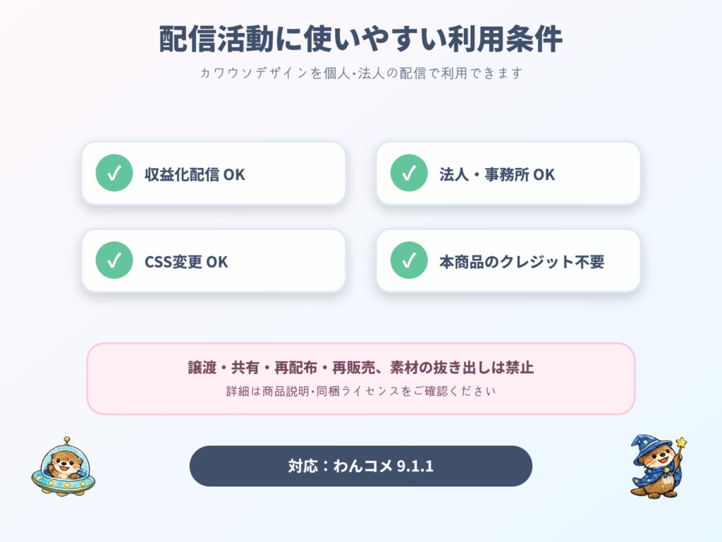 【わんコメ用】カワウソが跳ねるコメント装飾テンプレート|ポップジャンプ