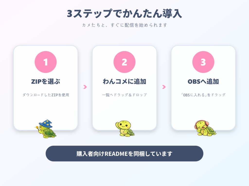 【わんコメ用】カメが跳ねるコメント装飾テンプレート|ポップジャンプ