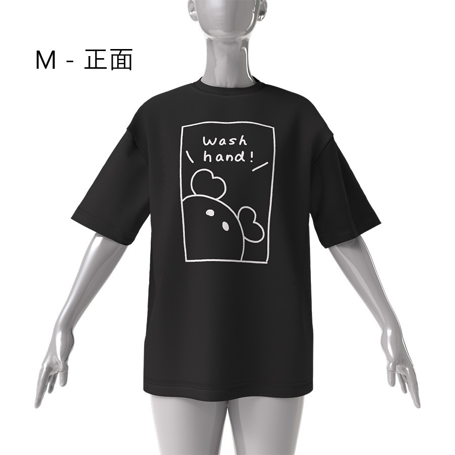 【 #朱音るら 】Wash Hand!ビッグシルエットTシャツ