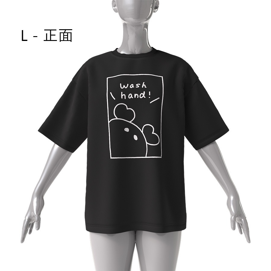 【 #朱音るら 】Wash Hand!ビッグシルエットTシャツ