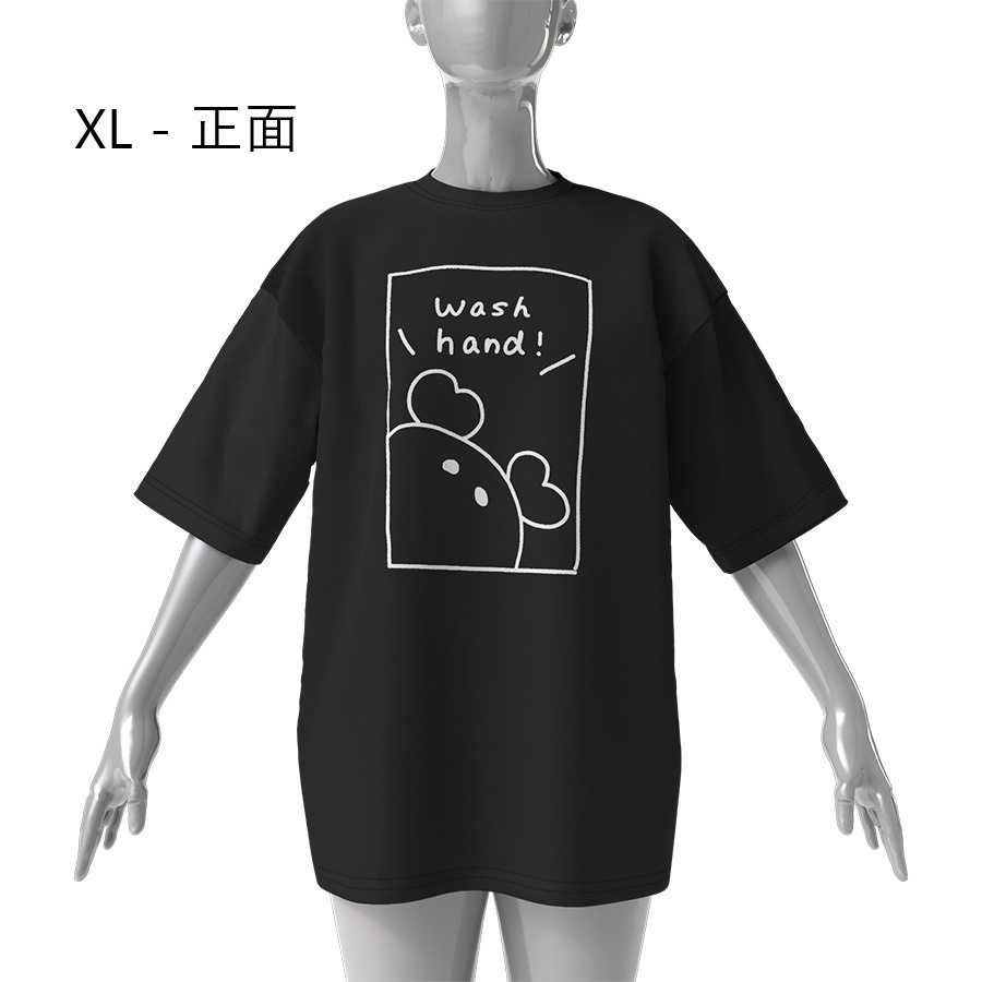 【 #朱音るら 】Wash Hand!ビッグシルエットTシャツ