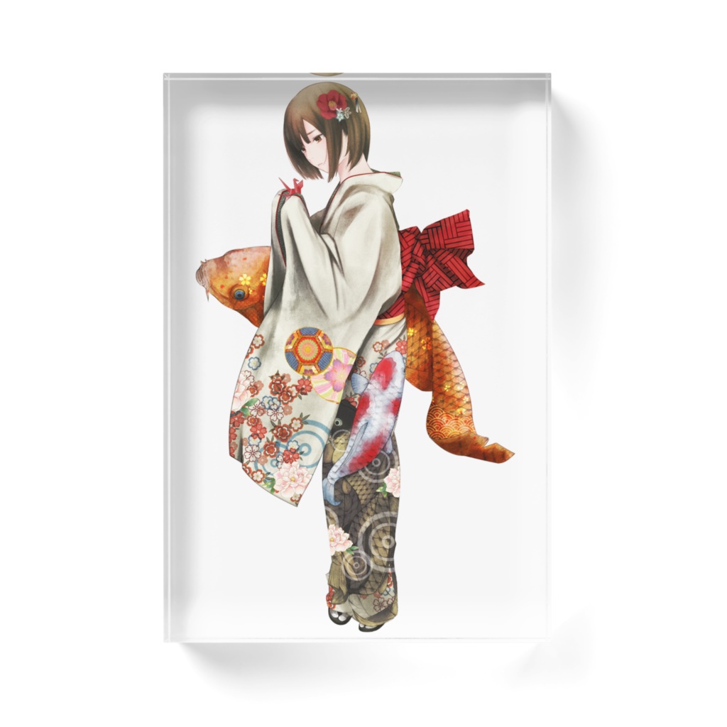 『鶴首』アクリルブロック