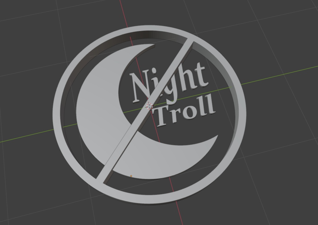 【VRChat想定】Team Night Troll ロゴ fbx