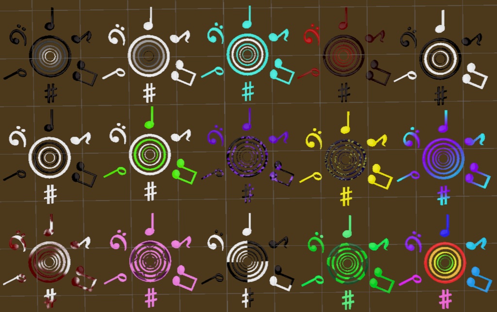 PC&QUEST対応!!音符のヘイロー(アニメーション設定済み)