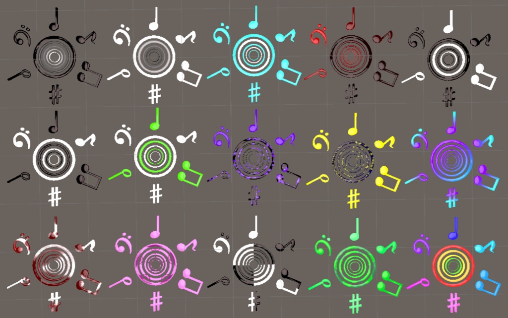 PC&QUEST対応!!音符のヘイロー(アニメーション設定済み)