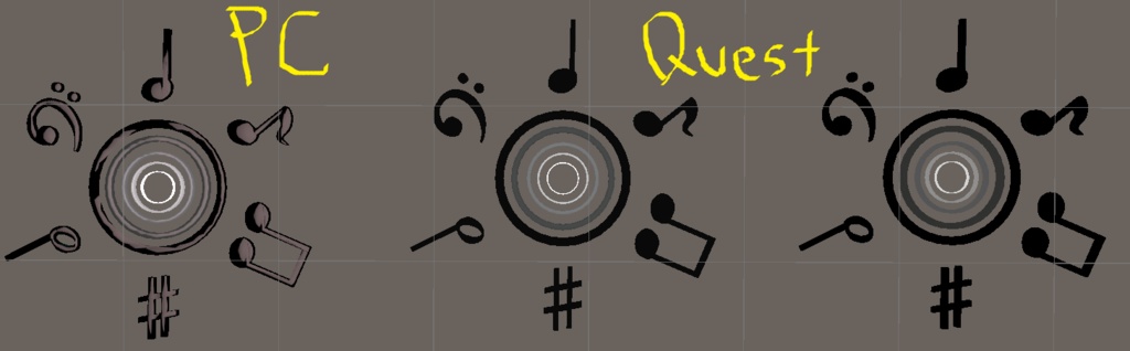 PC&QUEST対応!!音符のヘイロー(アニメーション設定済み)