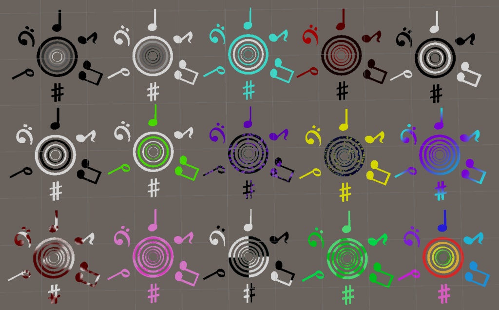 PC&QUEST対応!!音符のヘイロー(アニメーション設定済み)