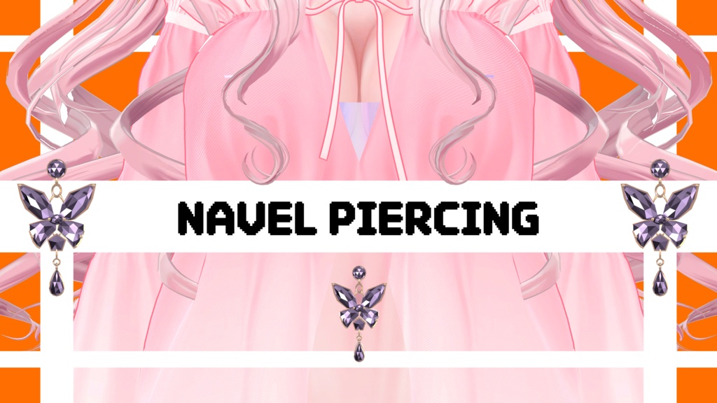 [FREE]butterfly navel piercing