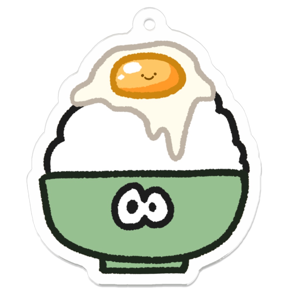 TKG！卵かけご飯　アクリルキーホルダー　50mm