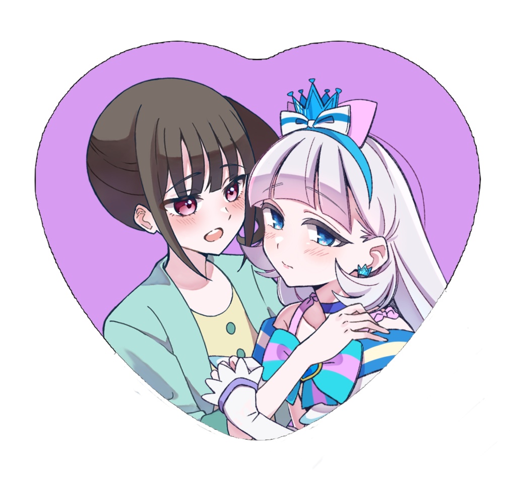 ハート缶バッジ