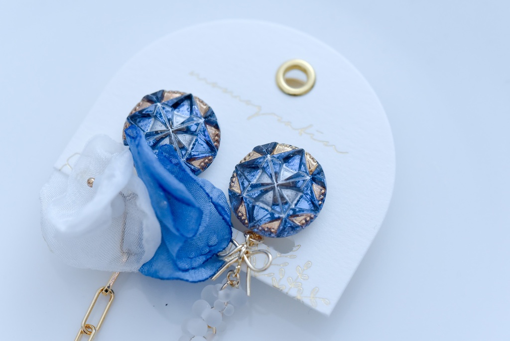 ガラスボタンアクセサリー