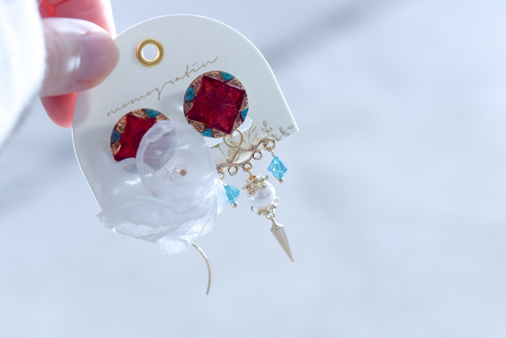 ガラスボタンアクセサリー