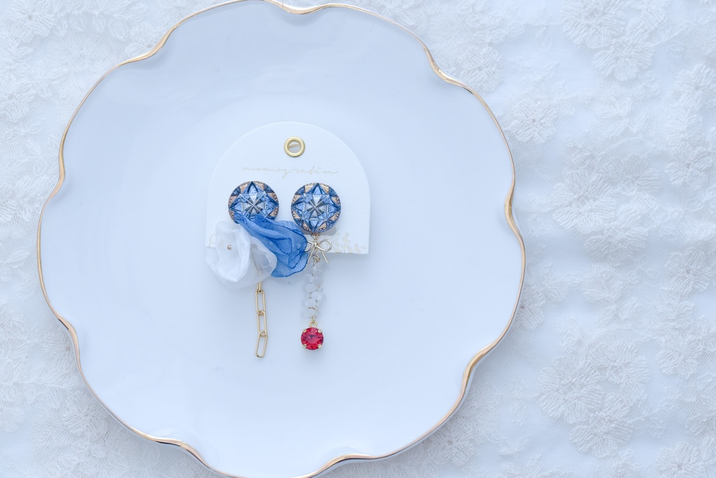 ガラスボタンアクセサリー