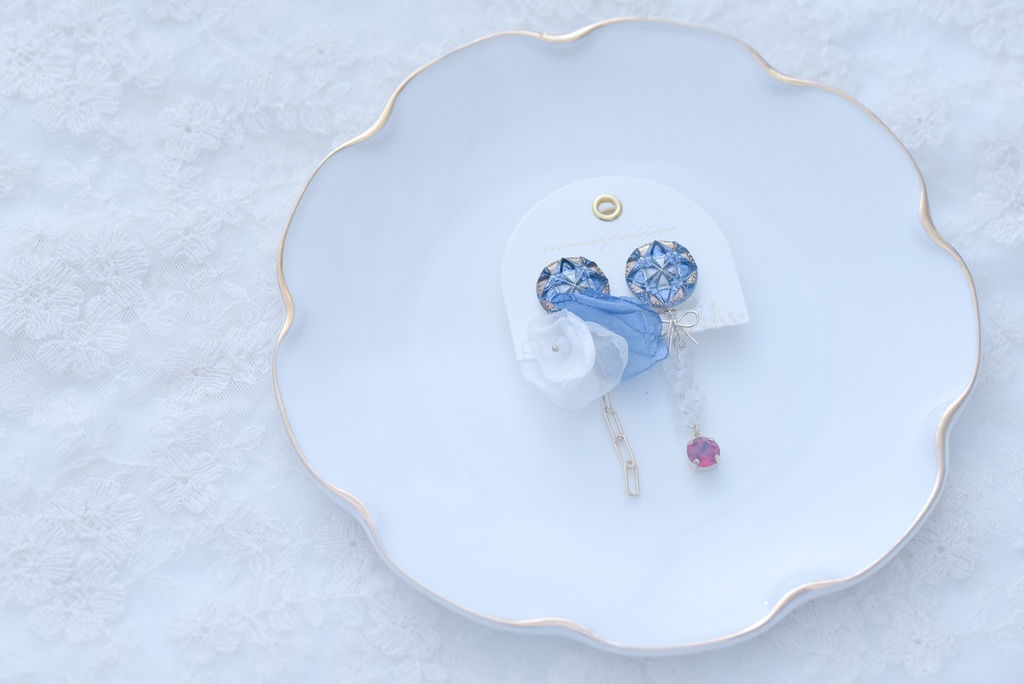 ガラスボタンアクセサリー