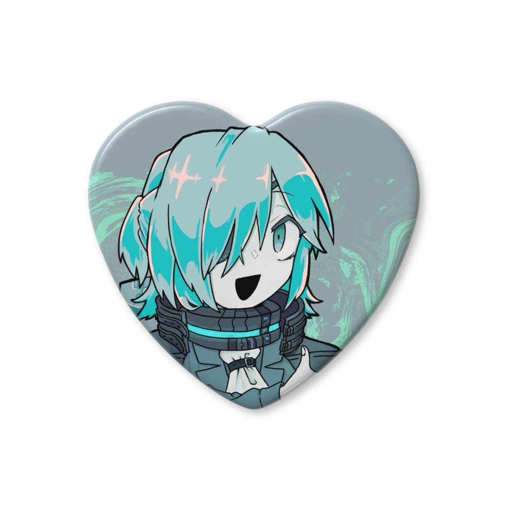 あのにむ/ハート缶バッジ